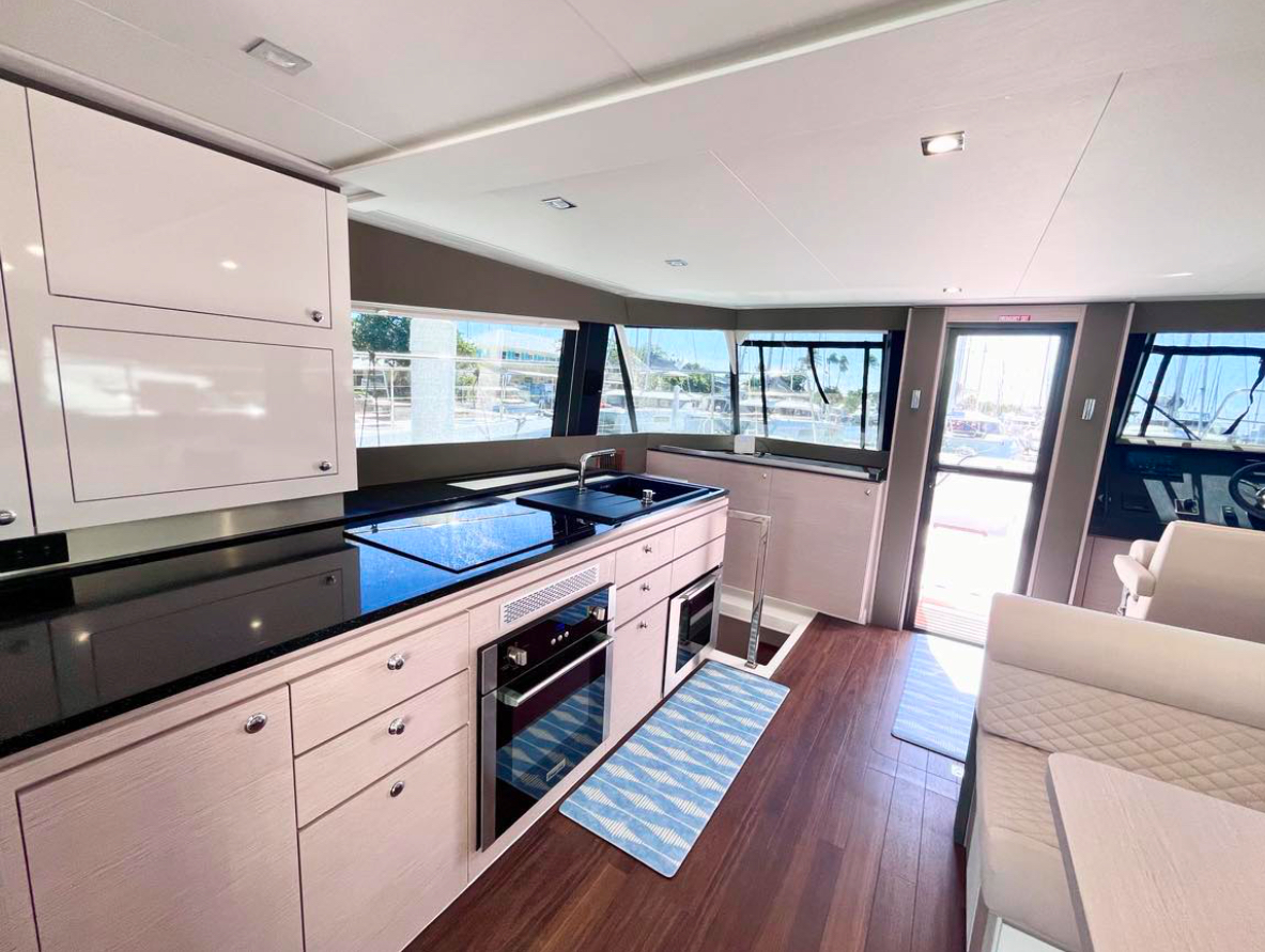 Yachti By Nature modern galley and interior living space